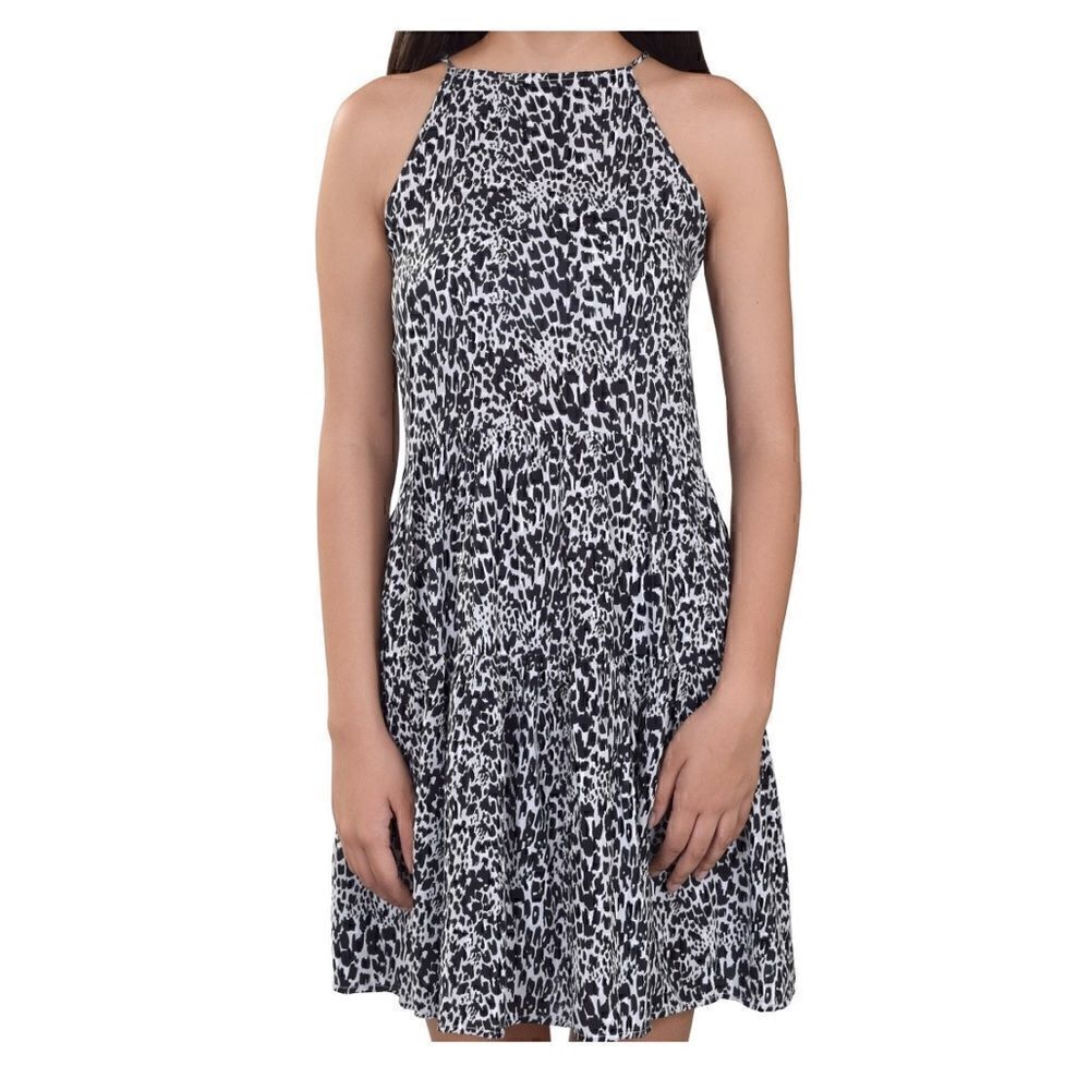 Abercrombie & Fitch Animal Print Tie Back Dress